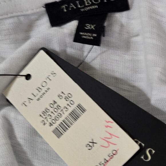 Talbots White Lace Beach Summer Nautical Shirt Plus Size 3X New! - Picture 5 of 7